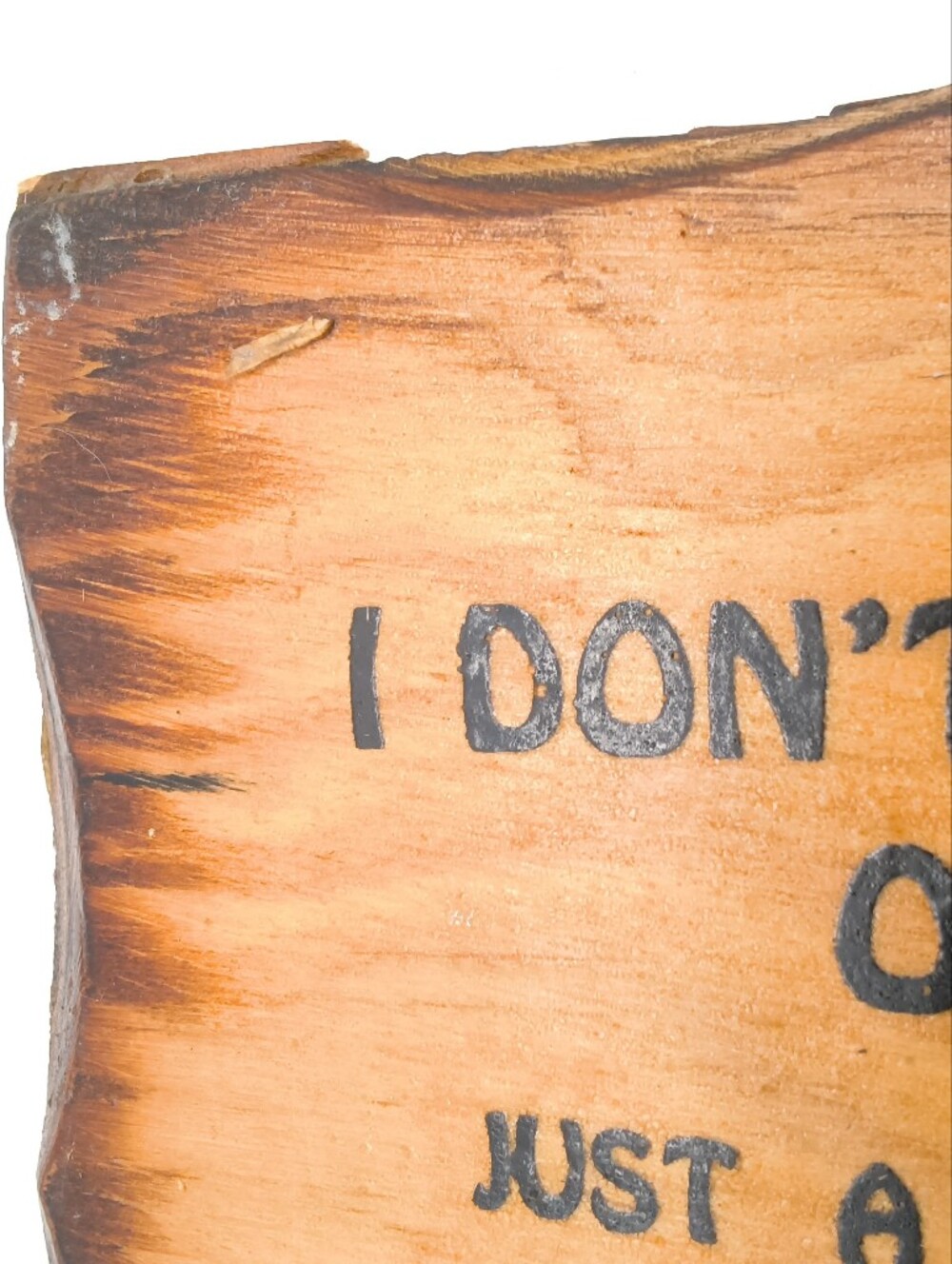 Vintage Novelty Wood Sign - "I Don't Ask For Much" Humorous Bar Decor - Picture 5 of 9